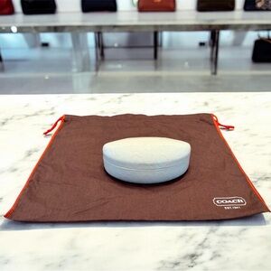 COACH BUNDLE! Coach White Signature Embossed Sunglass Case + Coach Dust Bag EUC